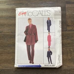 MCCALLS PATTERN 9077 Cardigan Top Pant Skirt Size 14-18 Sewing Pattern UNCUT